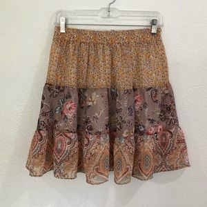 NWT! Umgee Floral Tiered Peasant Skirt